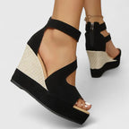 Via - Cushioned Comfort Wedge Sandals