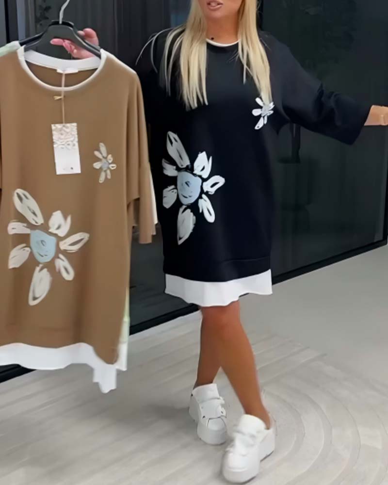 Charrie - Casual Cotton Knee-Length Dress