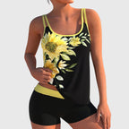 Flor – Floral Tankini with Shorts & Tummy-Flattening Effect