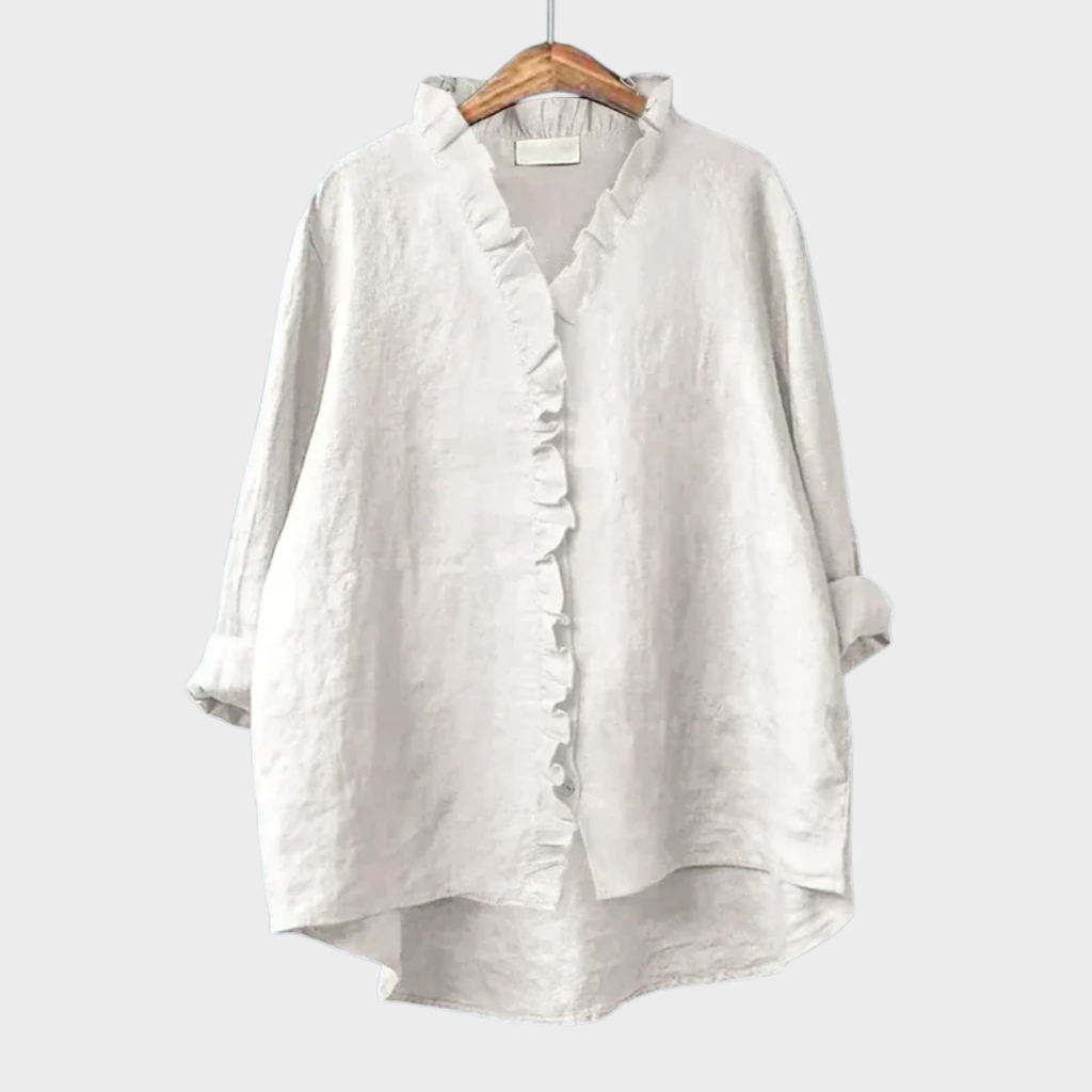Lani - Elegant Linen Summer Blouse