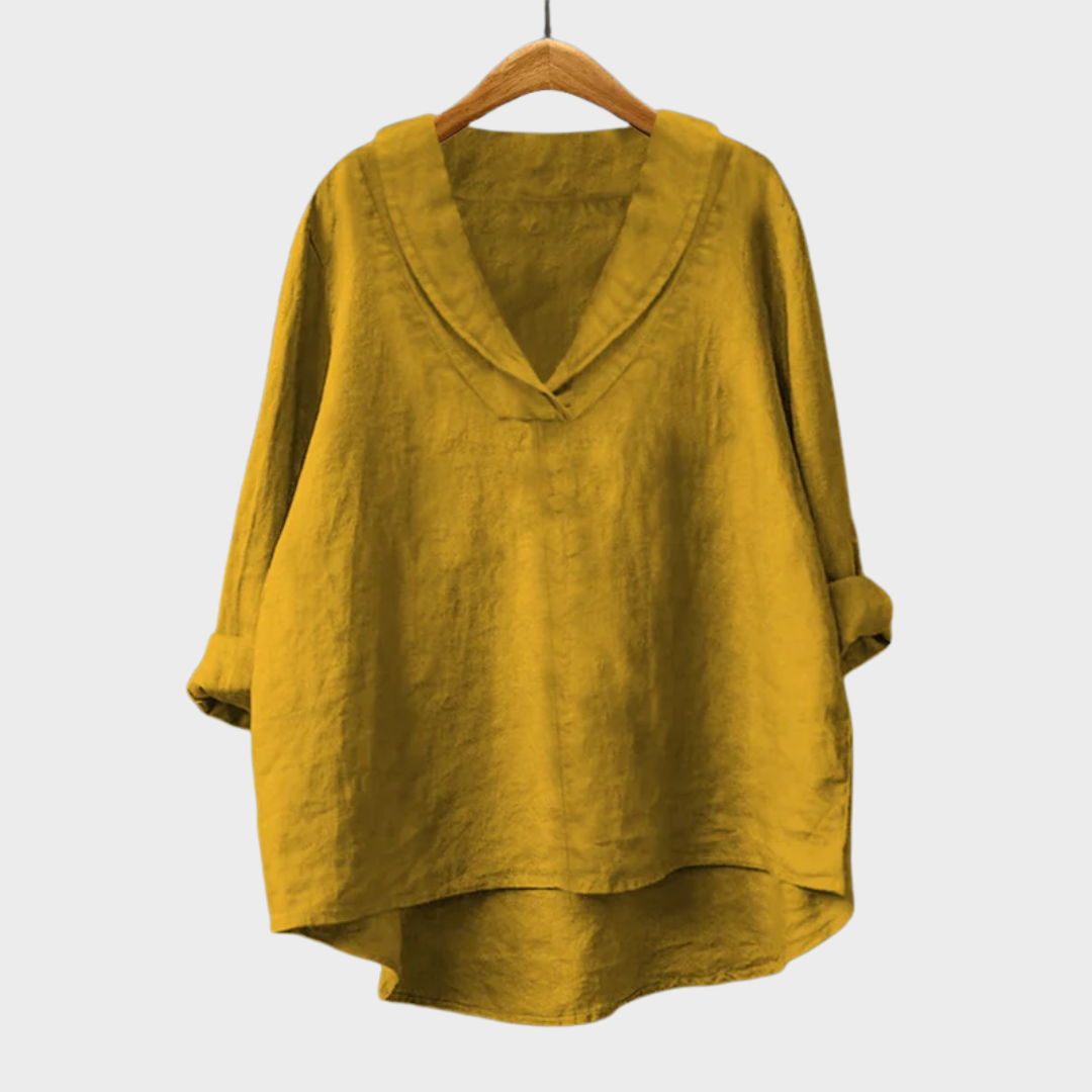 Sam - Elegant Linen Summer Blouse