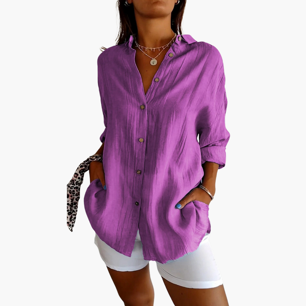 Sienna - Elegant Pleated Shirt