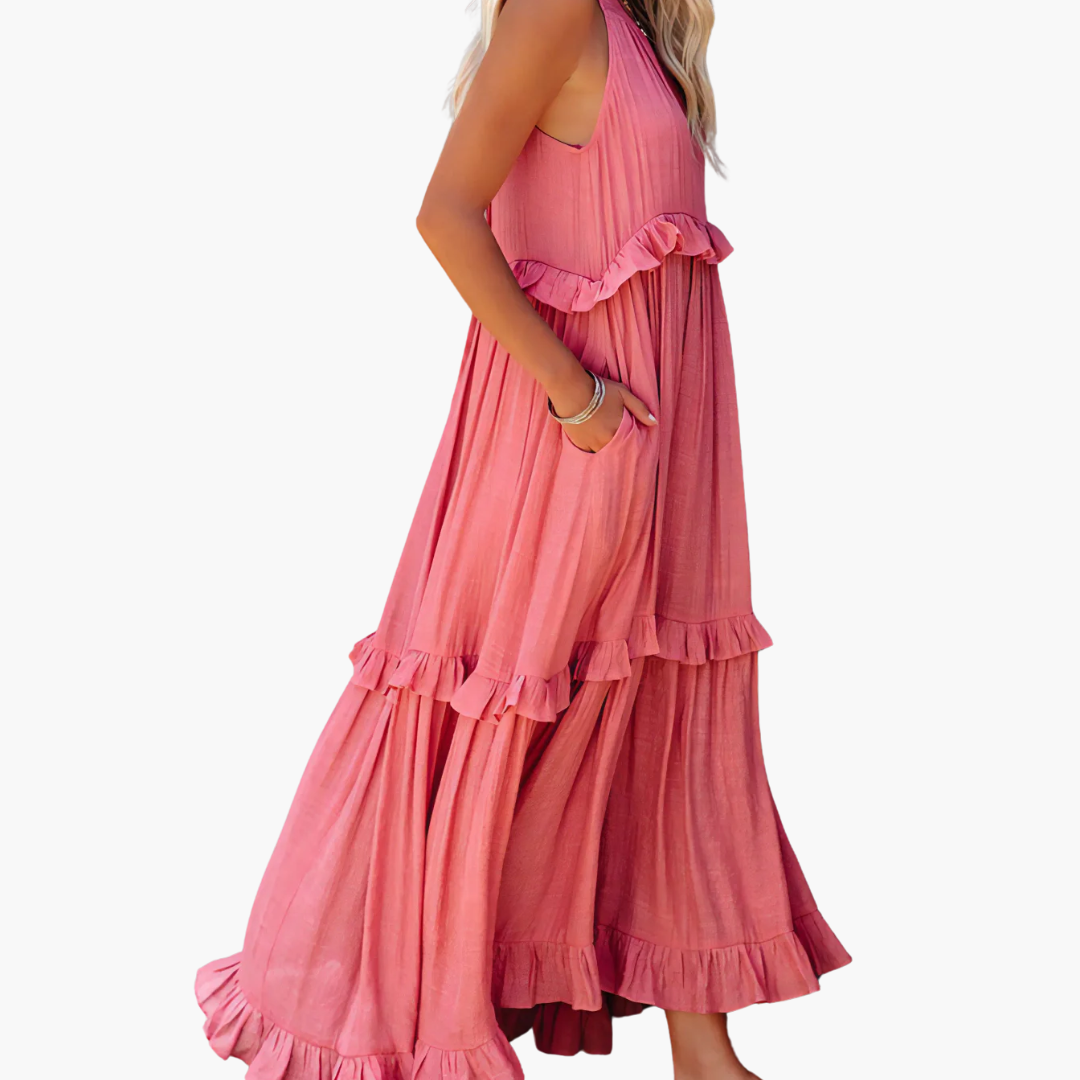 Joanna - Ruffle Breeze Maxi Dress