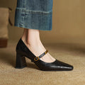 Marlan - Leather Strap Pumps