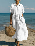 Wendy - Cotton Button Shirt Dress