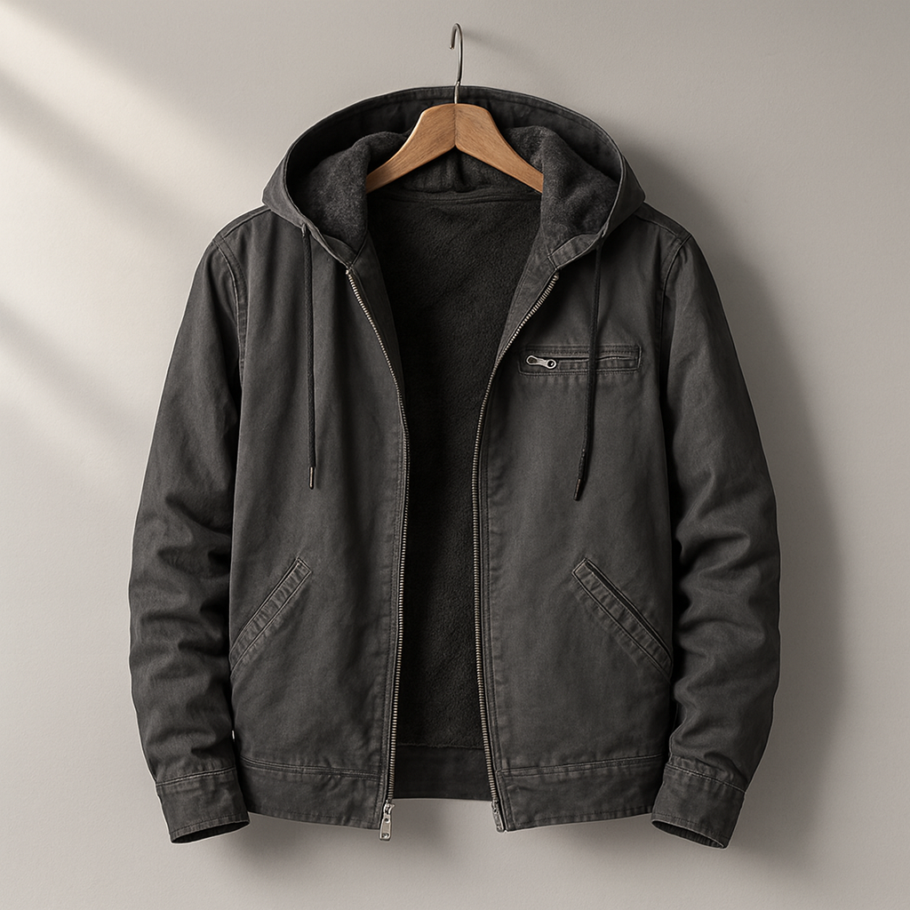 Alexx - Sherpa-Lined Canvas Jacket