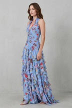 Rosalinda - Floral Halter Maxi Dress