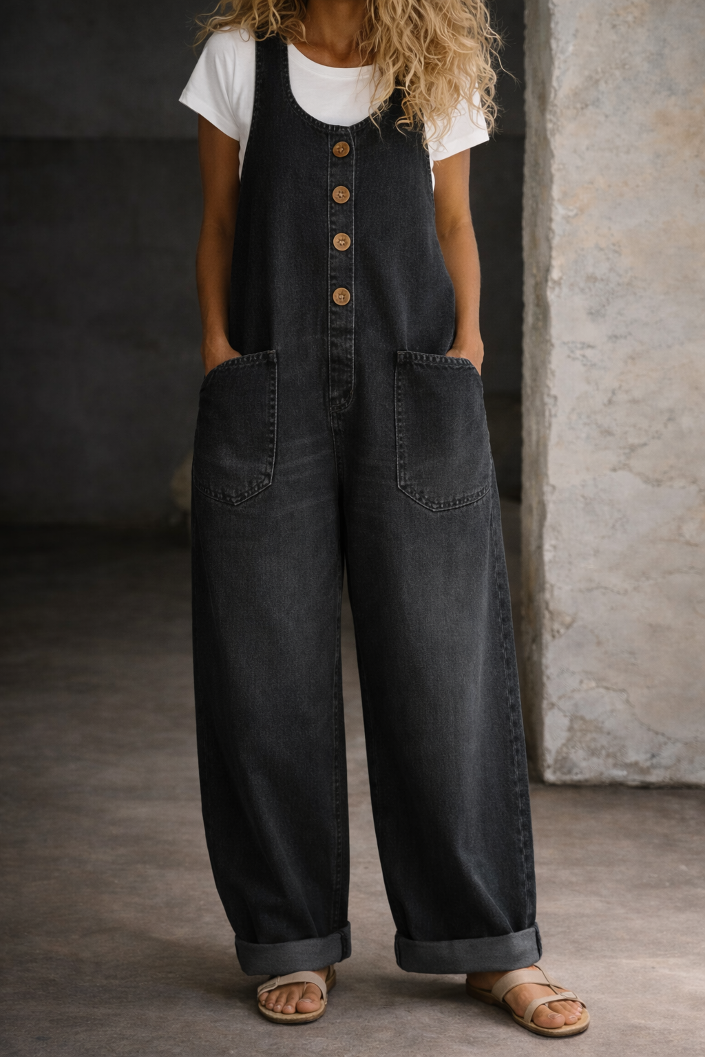 Taylor - Vintage Washed Cotton Denim Overalls