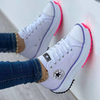 Ricabelle - Women's Platform Lace-Up Sneakers