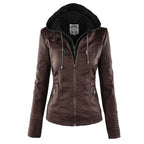 Cecille – Modern Leather Jacket with Hood