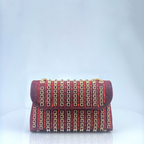Lenny - Chic Chain Shoulder Bag with Colored Diamonds