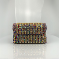 Lenny - Chic Chain Shoulder Bag with Colored Diamonds