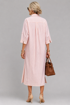 Lumera striped shirt midi dress, detail view