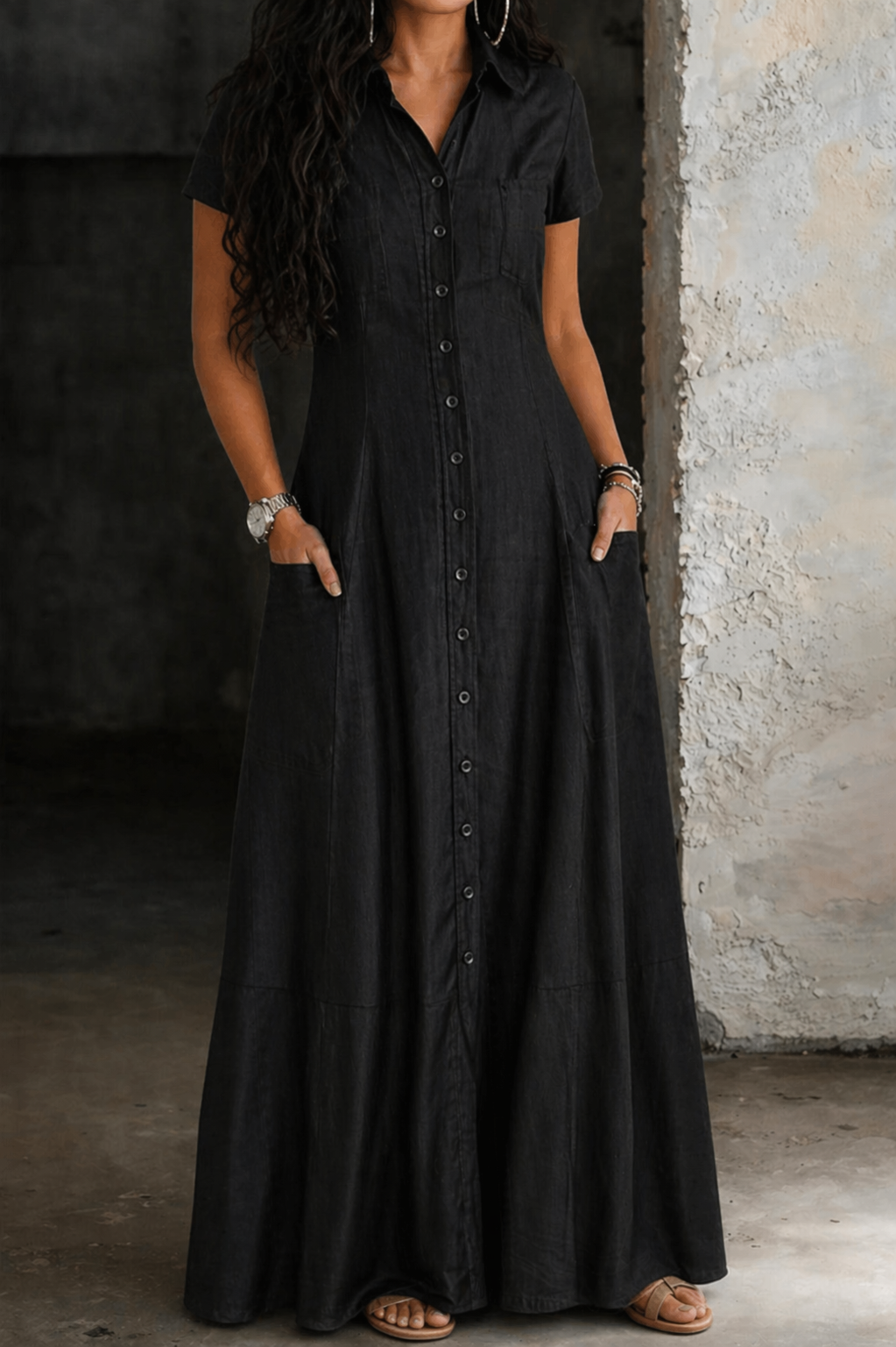 Kara - Long Denim Dress