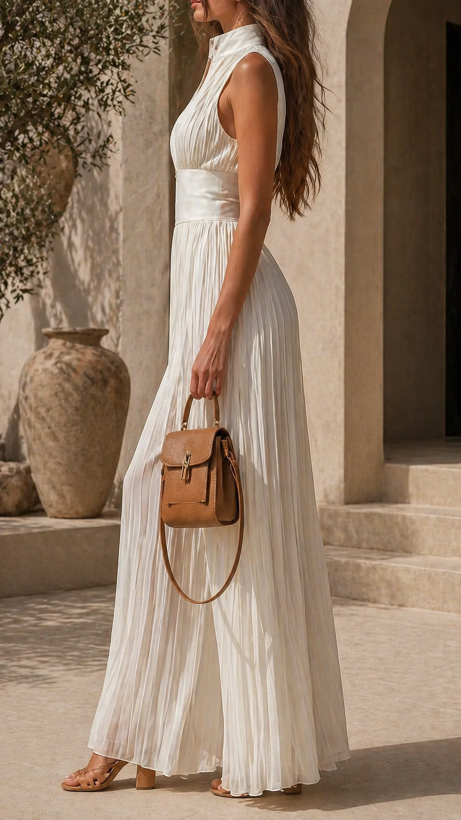 Rebecca - Long Pleated Jumpsuit