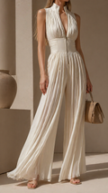 Ella - Pleated Flowy Jumpsuit