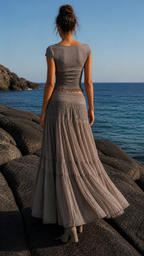Victoria - Top And Skirt Set