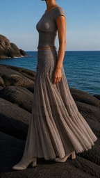 Victoria - Top And Skirt Set