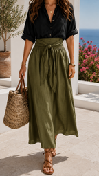 Paloma - Flowing Shirt and Long Skirt Set