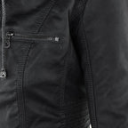 Cecille – Modern Leather Jacket with Hood