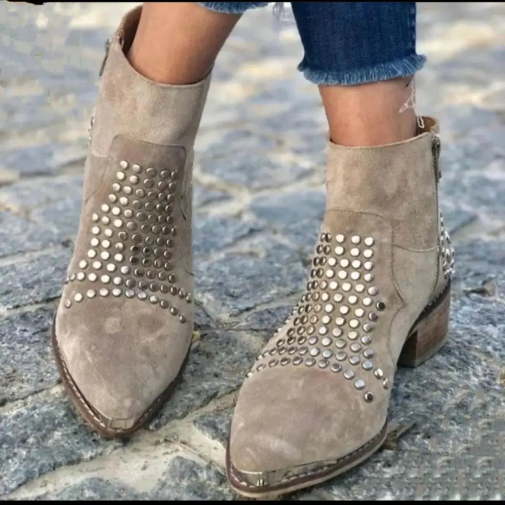Shane - Studded Ankle Boots
