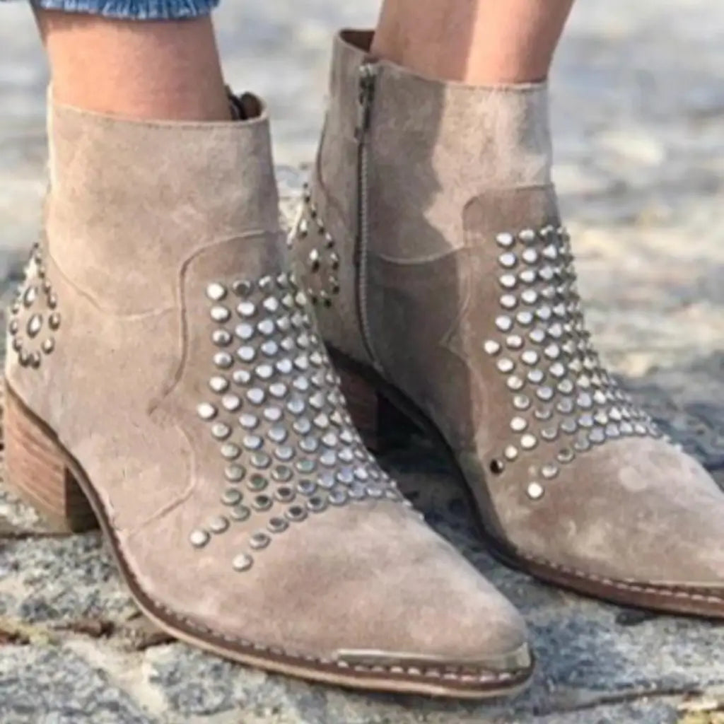 Shane - Studded Ankle Boots