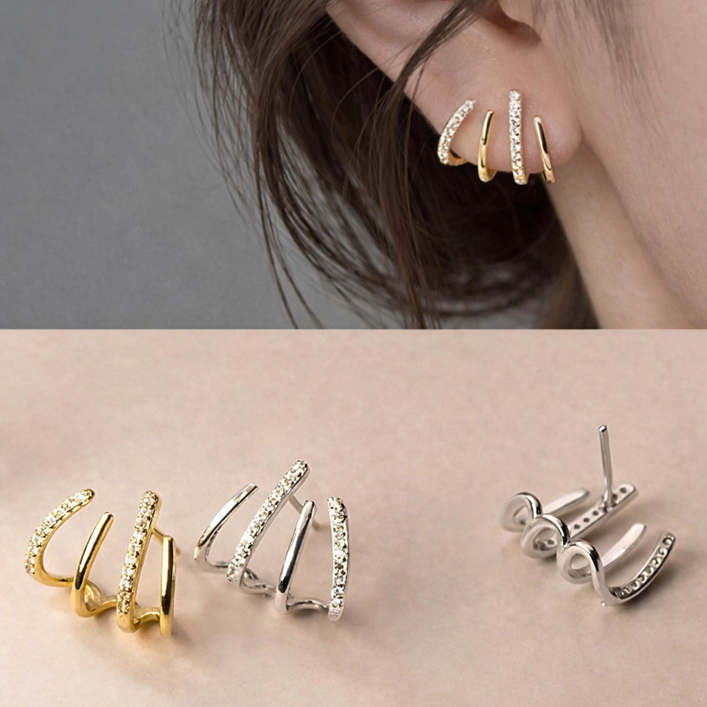 Zabby - Spiral Ear Cuff Earrings