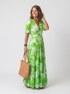 Back view of the Lone floral maxi dress
