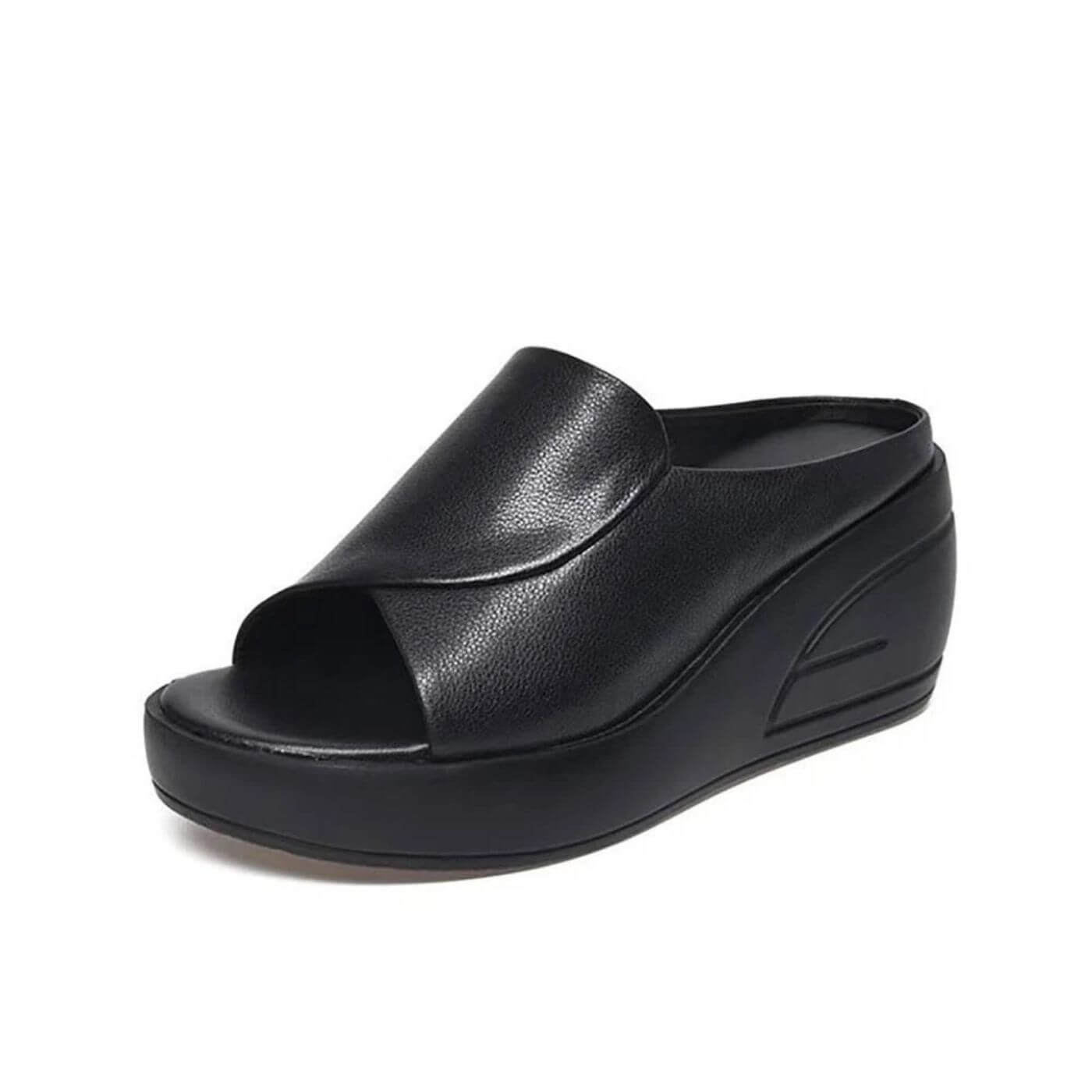 Sonia - Cushioned Comfort Slip-On Wedge Sandals