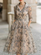 Celine - Classic Graceful Wrap Dress
