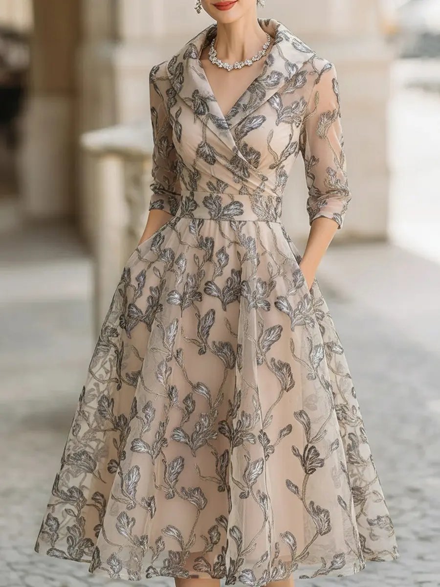 Celine - Classic Graceful Wrap Dress