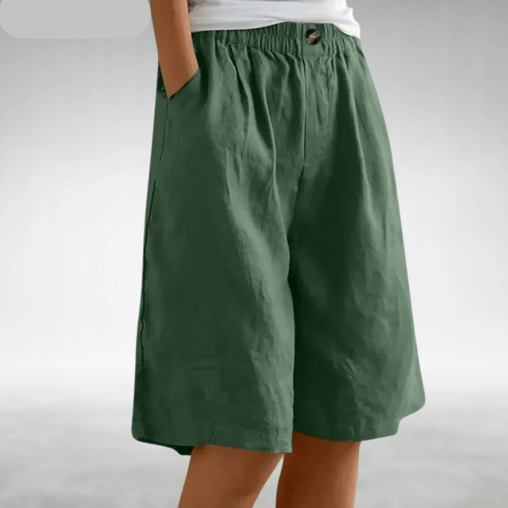 Arabella Relaxed Comfort Shorts in Green