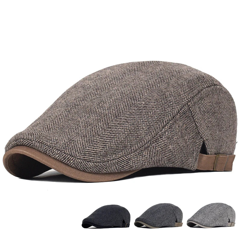 Ben - Herringbone Patterned Cap