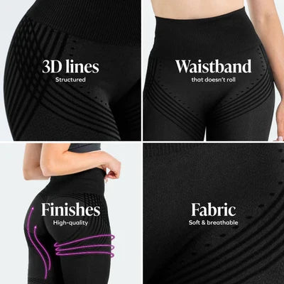 Lairra - 3D Textured Shaping Leggings