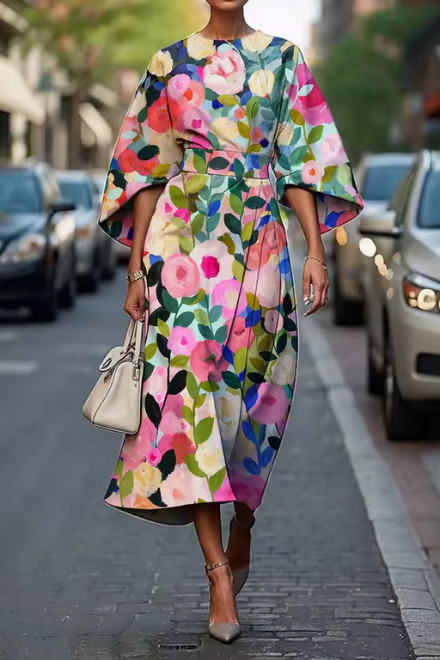 Chelsea - Elegant Floral Flowy Dress