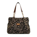 Via - Leopard Print Canvas Tote Bag