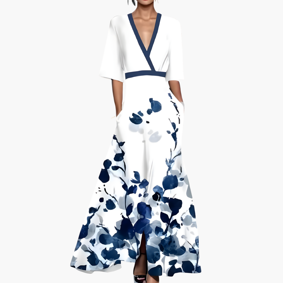 Amelia - Elegant Floral Midi Dress