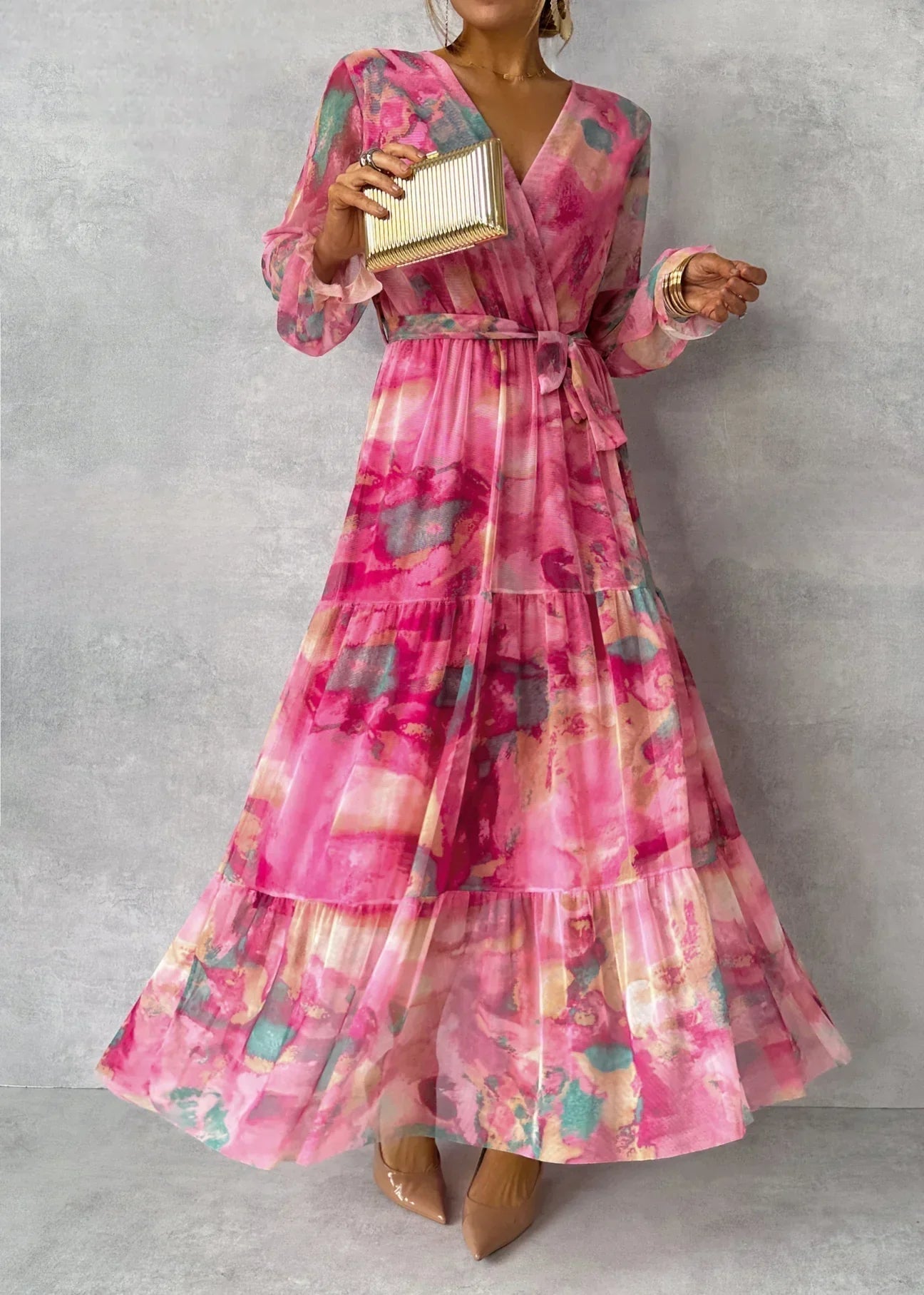Ingrid - Wrap Dress with Floral Print