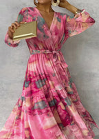 Ingrid - Wrap Dress with Floral Print