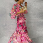 Ingrid - Wrap Dress with Floral Print