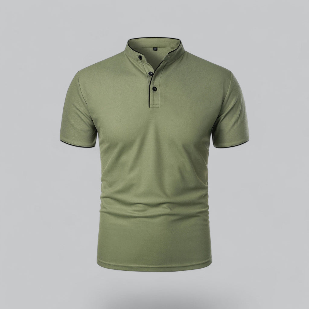 Wilfred - Collarless Polo Shirt