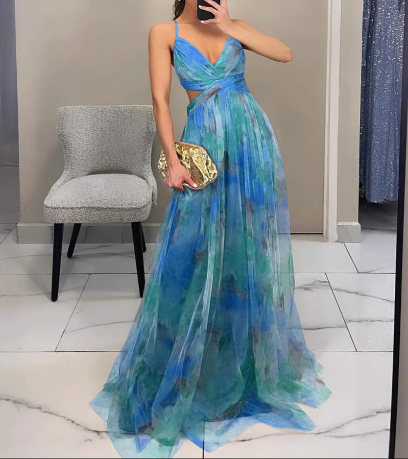 Merida - Floral Chiffon Maxi Dress