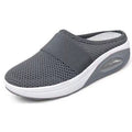 Elaine - Breathable Slip-On Mules in Dark Grey