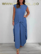 Morie - Elegant Pleated Co-Ord Set