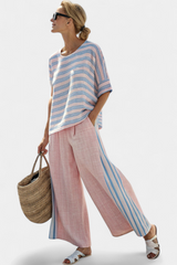 Mina - Elegant Blue Top and Soft Pants