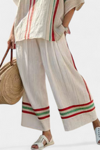Marra - Boho Printed Blouse and Comfortable Wide-Leg Pants