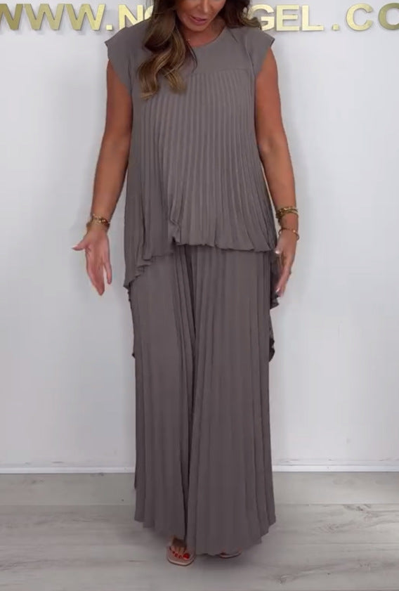 Morie - Elegant Pleated Co-Ord Set