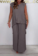 Morie - Elegant Pleated Co-Ord Set