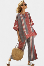 Celeste - Elegant Gray Top and Wide-Leg Pants
