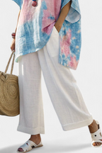 Tina - Essential Comfortable Linen Top and Bamboo Striped Pants